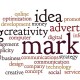 Marketing word cloud concept on white background