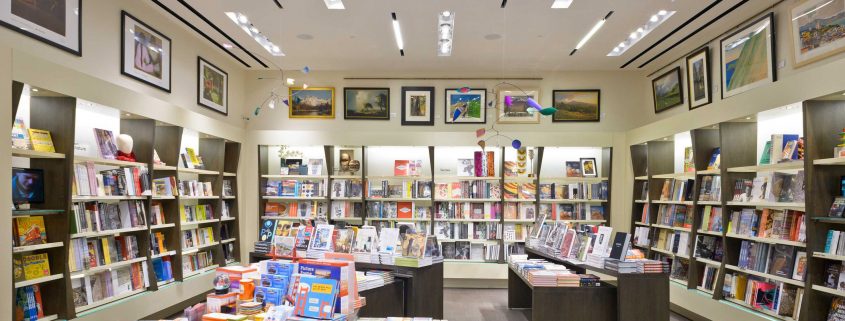 The book section of the de Young Museum, a fine arts museum in San Francisco