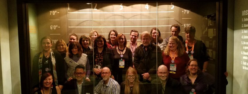 Group shot from the Western Chapter meeting's reception at The Mob Museum